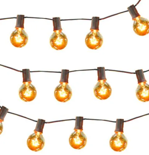 Cheap Patriot Lighting® 19′ 9-3/4″ 24-Light Globe Bulb String Light