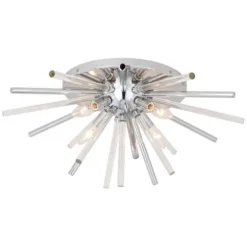 Cheap Patriot Lighting® Aria Chrome Flush Mount Ceiling Light