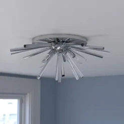Cheap Patriot Lighting® Aria Chrome Flush Mount Ceiling Light