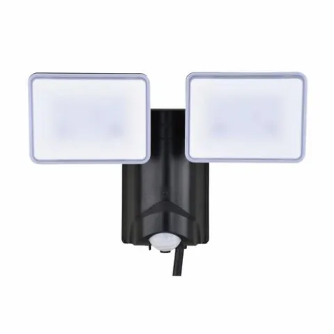 Cheap Patriot Lighting® Black Led Dual Head Plug-In Motion Sensor Outdoor Security Flood Light