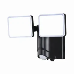 Cheap Patriot Lighting® Black Led Dual Head Plug-In Motion Sensor Outdoor Security Flood Light