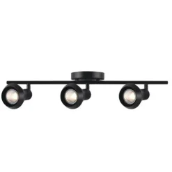Cheap Patriot Lighting® Blair Matte Black 3-Light Fixed Track Light