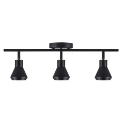 Cheap Patriot Lighting® Blair Matte Black 3-Light Fixed Track Light
