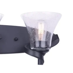 Cheap Patriot Lighting® Dee Matte Black 3-Light Vanity Light