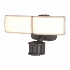 Cheap Patriot Lighting® Dualux Bronze Led Dual Head Motion Sensor Outdoor Security Flood Light