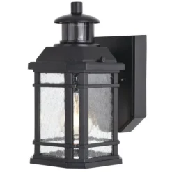 Cheap Patriot Lighting® Dualux Elizabeth Ii Textured Black Motion Sensor Outdoor Security Wall Light