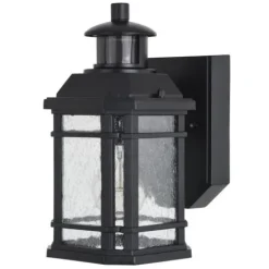 Cheap Patriot Lighting® Dualux Elizabeth Ii Textured Black Motion Sensor Outdoor Security Wall Light