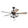 Cheap Patriot Lighting® Elegant Home Brooklyn 52″ Black With Faux Wood Indoor Led Ceiling Fan