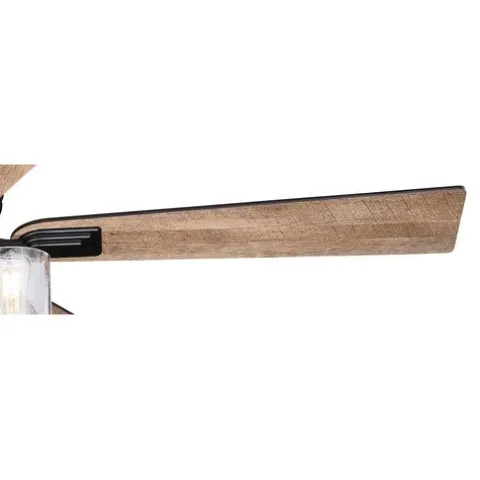 Cheap Patriot Lighting® Elegant Home Brooklyn 52″ Black With Faux Wood Indoor Led Ceiling Fan