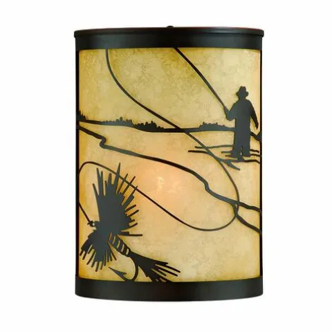 Cheap Patriot Lighting® Fly Fish Burnished Bronze Outdoor Wall Light