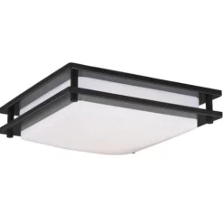 Cheap Patriot Lighting® Horizon Oil Burnished Bronze Flush Mount Ceiling Light