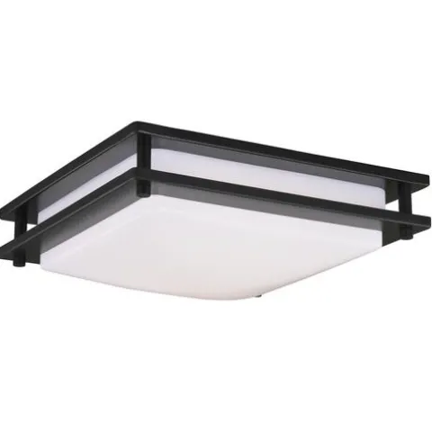 Cheap Patriot Lighting® Horizon Oil Burnished Bronze Flush Mount Ceiling Light