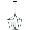 Cheap Patriot Lighting® Hugh Black 4-Light Pendant