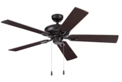 Cheap Patriot Lighting™ Hyattsville 52″ Bronze Indoor/Outdoor Led Ceiling Fan