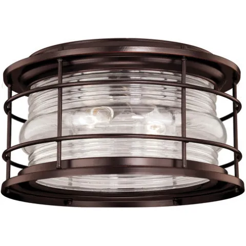 Cheap Patriot Lighting® Hyannis Burnished Bronze 2-Light Outdoor Flush Mount Light