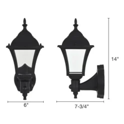 Cheap Patriot Lighting® Jaymes Black Led Motion Sensor Outdoor Wall Light