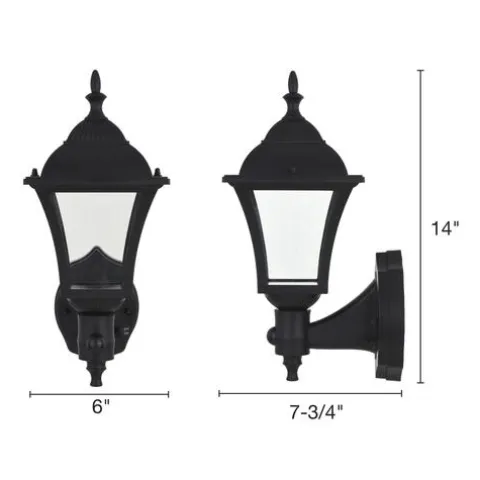 Cheap Patriot Lighting® Jaymes Black Led Motion Sensor Outdoor Wall Light