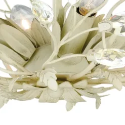 Cheap Patriot Lighting® Jardin French Cream Semi-Flush Mount Ceiling Light