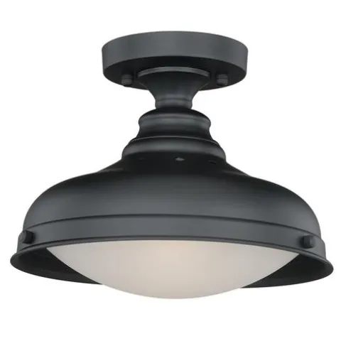 Cheap Patriot Lighting® Keenan Oil Rubbed Bronze 1 Light Semi-Flush Mount Ceiling Light