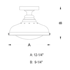 Cheap Patriot Lighting® Keenan Oil Rubbed Bronze 1 Light Semi-Flush Mount Ceiling Light