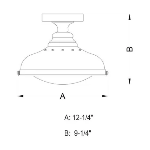 Cheap Patriot Lighting® Keenan Oil Rubbed Bronze 1 Light Semi-Flush Mount Ceiling Light