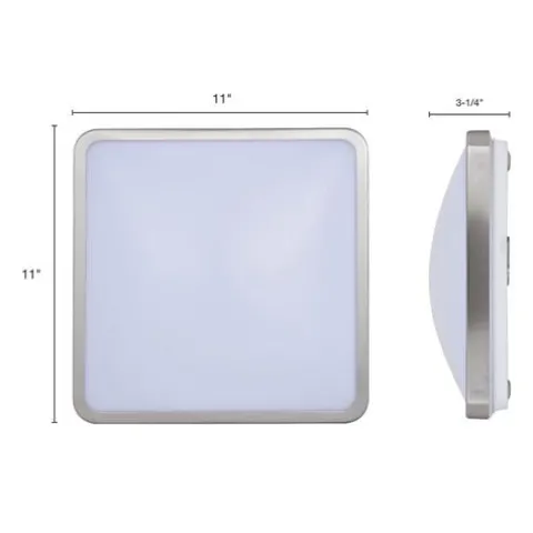 Cheap Patriot Lighting® Kriti Satin Nickel Integrated Led Flush Mount Ceiling Light