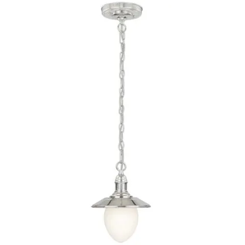 Cheap Patriot Lighting® Marina Bay Polished Nickel 1-Light Pendant