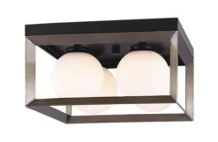 Cheap Patriot Lighting® Ottilee Matte Black & Gold 4-Light Flush Mount Ceiling Light