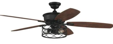 Cheap Patriot Lighting™ Phinny 56″ Matte Black Indoor Led Ceiling Fan