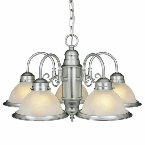 Cheap Patriot Lighting® Saturn 5-Light Brushed Nickel Chandelier