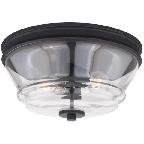 Cheap Patriot Lighting® Toledo Matte Black Flush Mount Ceiling Light