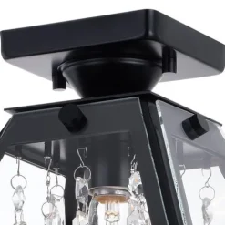 Cheap Patriot Lighting® Tremont Matte Black Semi-Flush Mount Ceiling Light