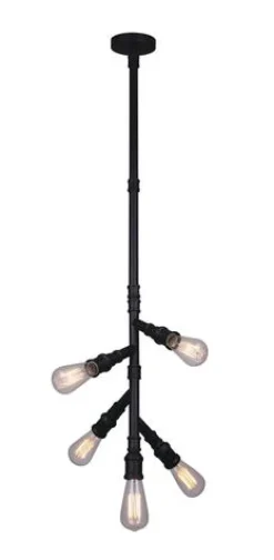 Cheap Patriot Lighting® Tullio Matte Black 5-Light Pendant