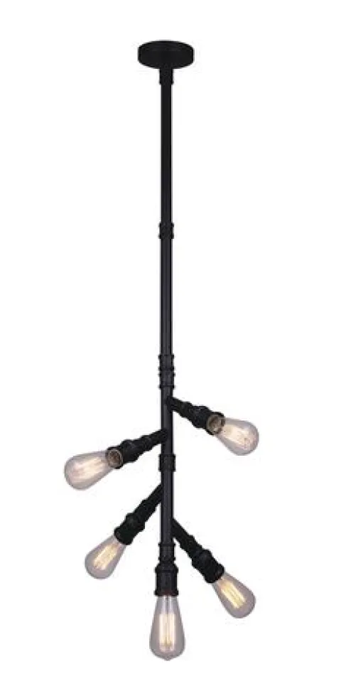 Cheap Patriot Lighting® Tullio Matte Black 5-Light Pendant