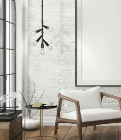 Cheap Patriot Lighting® Tullio Matte Black 5-Light Pendant