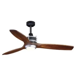 Cheapest Patriot Lighting® Matrix 52″ Matte Black & Brushed Silver Indoor/Outdoor Led Ceiling Fan