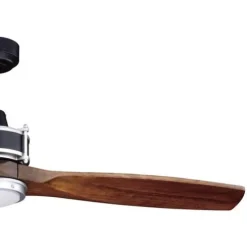 Cheapest Patriot Lighting® Matrix 52″ Matte Black & Brushed Silver Indoor/Outdoor Led Ceiling Fan