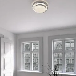 Cheapest Patriot Lighting® Helos Satin Nickel Led Flush Mount Ceiling Light