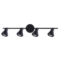 Cheapest Patriot Lighting® Blair Matte Black 4-Light Fixed Track Light