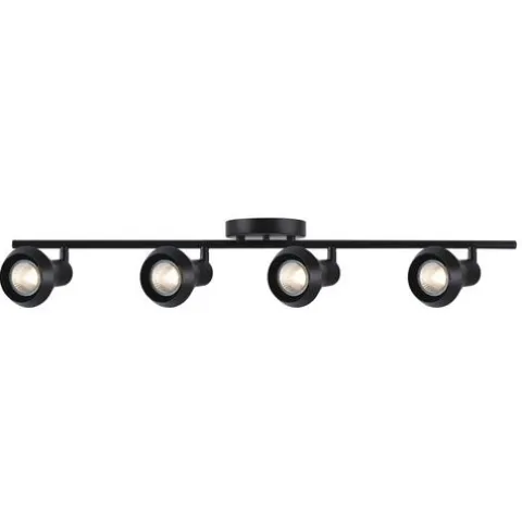 Cheapest Patriot Lighting® Blair Matte Black 4-Light Fixed Track Light