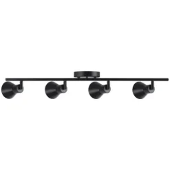 Cheapest Patriot Lighting® Blair Matte Black 4-Light Fixed Track Light