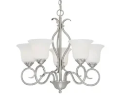 Cheapest Patriot Lighting® Samantha 5-Light Satin Nickel Chandelier