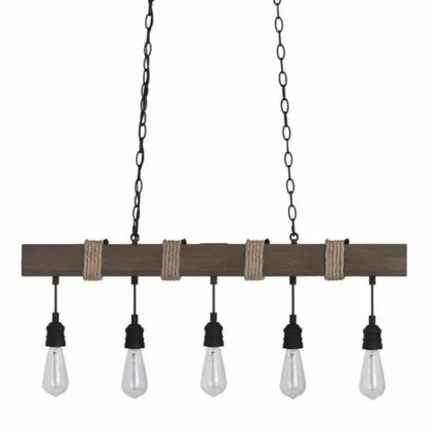 Cheapest Patriot Lighting® Joyce Natural Wood And Black 5-Light Island Light