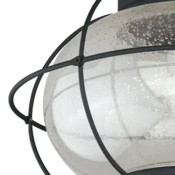 Cheapest Patriot Lighting® Chatham Textured Black Outdoor Flush Mount Light