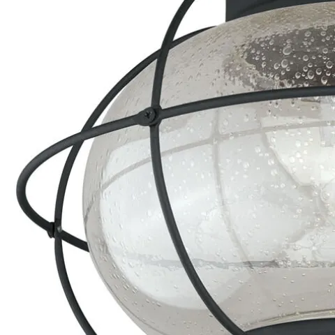 Cheapest Patriot Lighting® Chatham Textured Black Outdoor Flush Mount Light