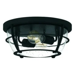 Cheapest Patriot Lighting® Haley Matte Black 2-Light Flush Mount Ceiling Light