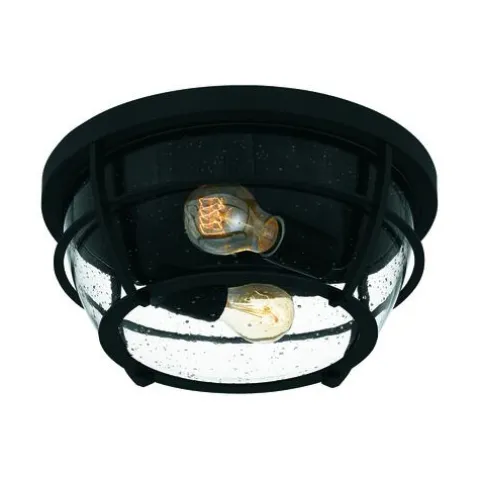 Cheapest Patriot Lighting® Haley Matte Black 2-Light Flush Mount Ceiling Light