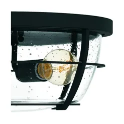 Cheapest Patriot Lighting® Haley Matte Black 2-Light Flush Mount Ceiling Light