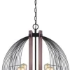 Cheapest Patriot Lighting® Gage Black With Wood Accents 4-Light Chandelier