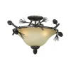 Cheapest Patriot Lighting® Pines Black Walnut 3-Light Semi-Flush Mount Ceiling Light